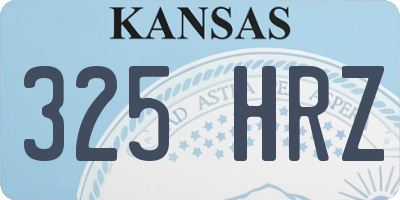 KS license plate 325HRZ