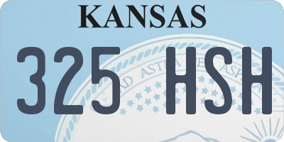 KS license plate 325HSH