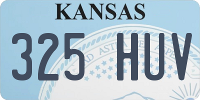 KS license plate 325HUV