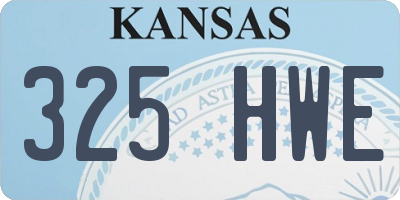 KS license plate 325HWE