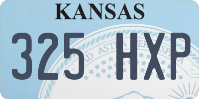 KS license plate 325HXP