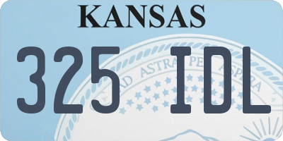 KS license plate 325IDL
