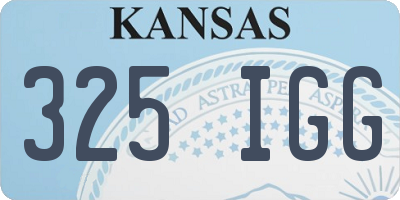 KS license plate 325IGG