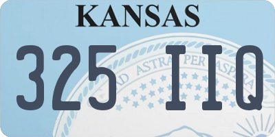 KS license plate 325IIQ