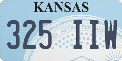 KS license plate 325IIW
