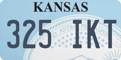 KS license plate 325IKT