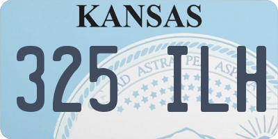 KS license plate 325ILH