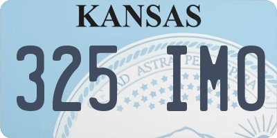 KS license plate 325IMO