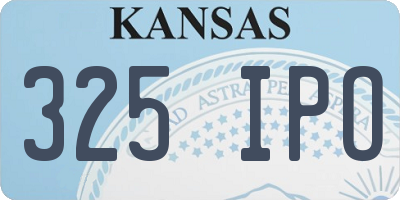KS license plate 325IPO