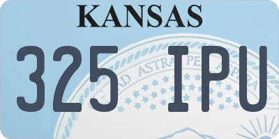 KS license plate 325IPU