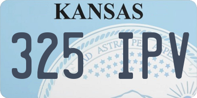 KS license plate 325IPV