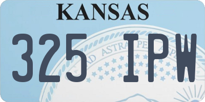 KS license plate 325IPW