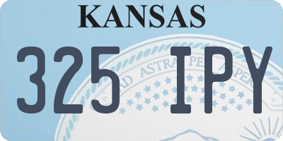 KS license plate 325IPY