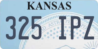 KS license plate 325IPZ