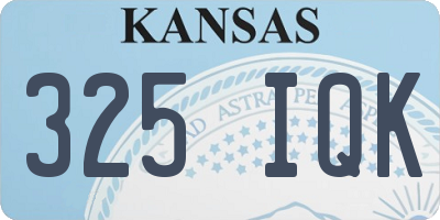 KS license plate 325IQK