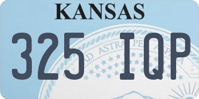 KS license plate 325IQP