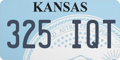 KS license plate 325IQT