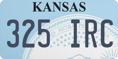 KS license plate 325IRC