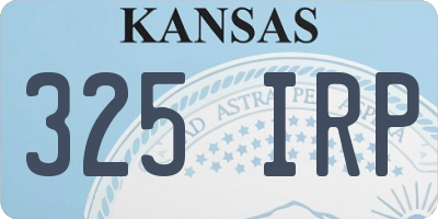 KS license plate 325IRP