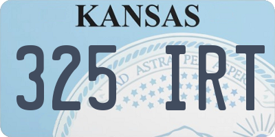 KS license plate 325IRT