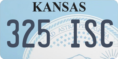 KS license plate 325ISC