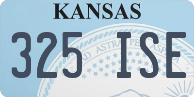KS license plate 325ISE