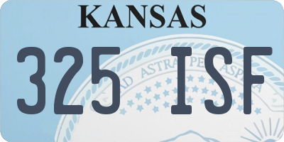 KS license plate 325ISF