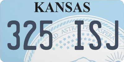 KS license plate 325ISJ