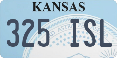 KS license plate 325ISL