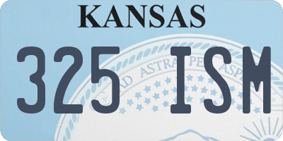 KS license plate 325ISM