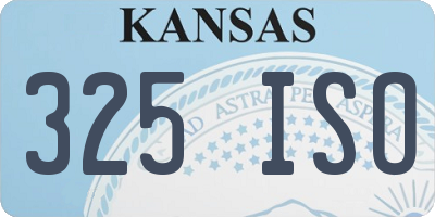 KS license plate 325ISO