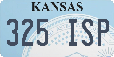 KS license plate 325ISP
