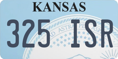 KS license plate 325ISR