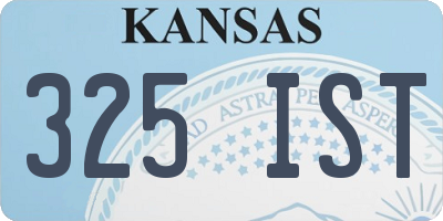 KS license plate 325IST