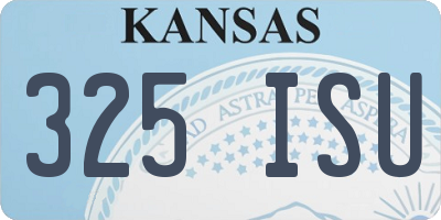KS license plate 325ISU