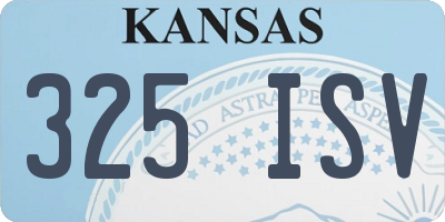 KS license plate 325ISV