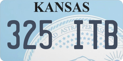 KS license plate 325ITB
