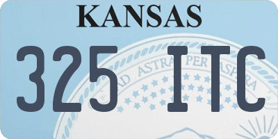 KS license plate 325ITC