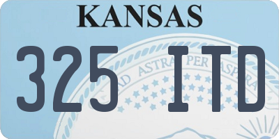 KS license plate 325ITD
