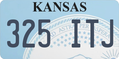 KS license plate 325ITJ