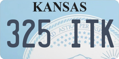 KS license plate 325ITK