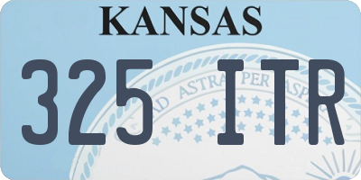 KS license plate 325ITR