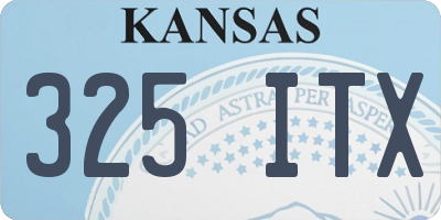 KS license plate 325ITX