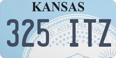 KS license plate 325ITZ