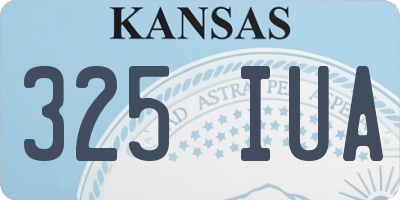 KS license plate 325IUA