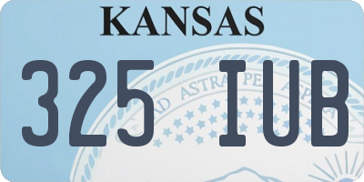 KS license plate 325IUB
