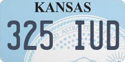 KS license plate 325IUD