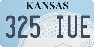KS license plate 325IUE