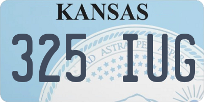 KS license plate 325IUG