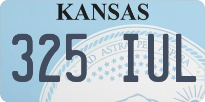 KS license plate 325IUL